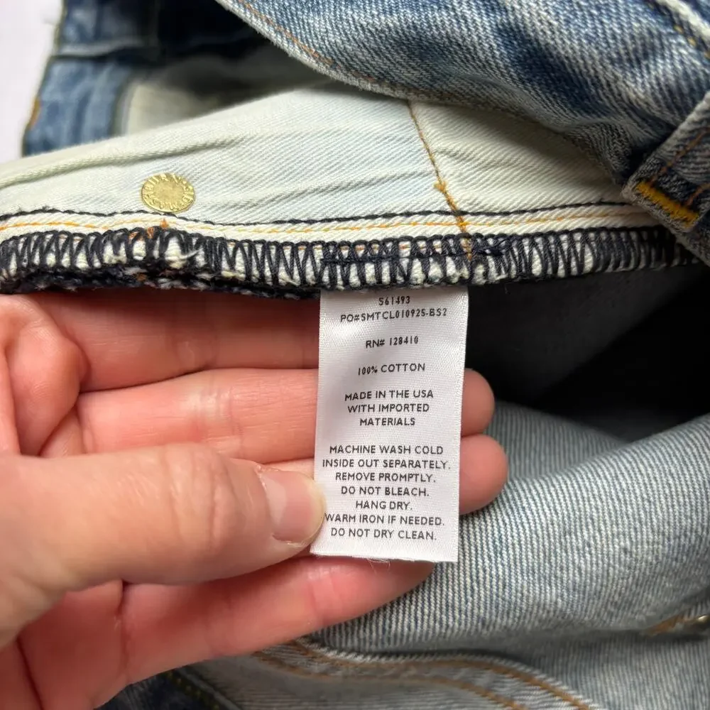 $185 Sid Mashburn Light Wash Denim 38x32 Slim Straight Jeans